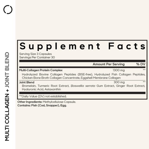 Frasco Codeage Multi Collagen cápsulas lateral