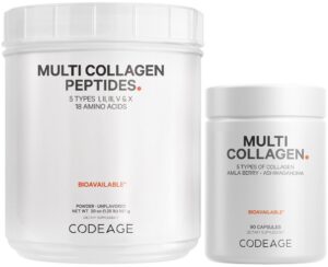 Version 1.0.0 Codeage multi colágeno cápsulas y polvo envase frontal