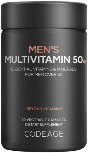 Codeage multivitamínico hombres 50 botella frontal