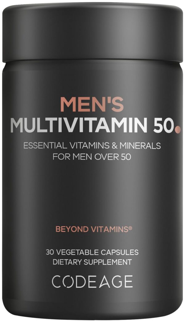 Codeage multivitamínico hombres 50 botella frontal