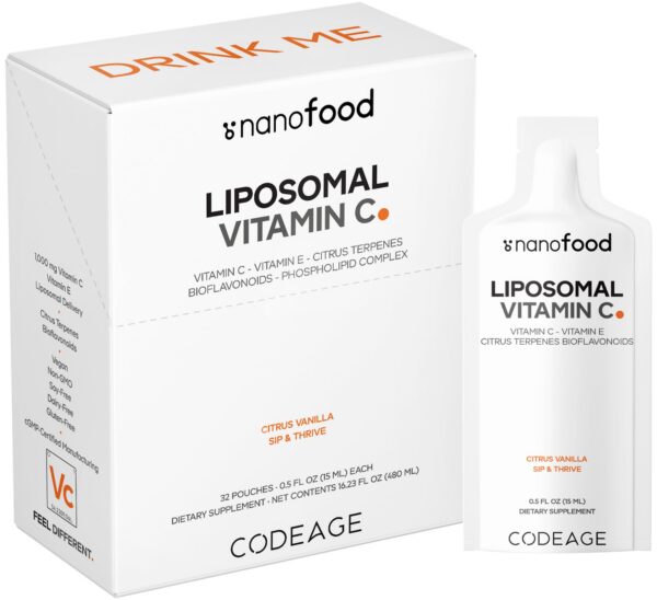 Frente del empaque Codeage Vitamina C liposomal 1000 mg