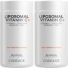 Codeage vitamina c liposomal frasco con suplemento vegano