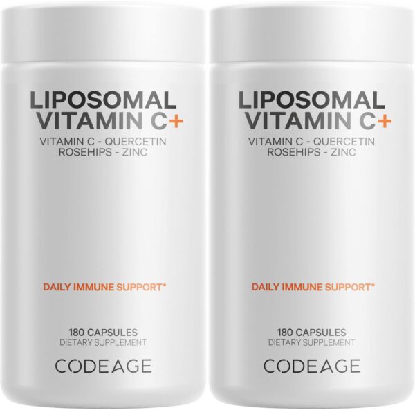 Codeage vitamina c liposomal frasco con suplemento vegano