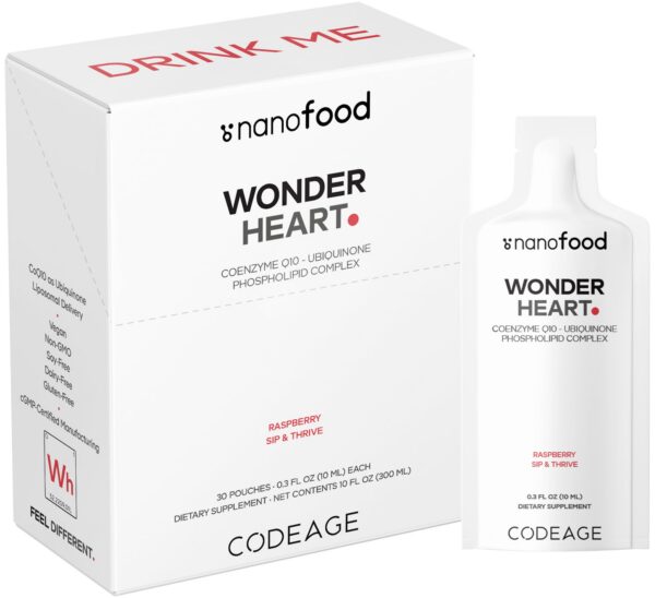 Version 1.0.0 Codeage Wonder Heart CoQ10 liposomal botella frontal