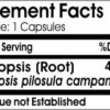 Etiqueta Codonopsis Root 450mg PureControl Supplements