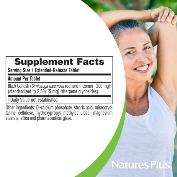 Cohosh negro 200mg con glucósidos para equilibrio hormonal natural