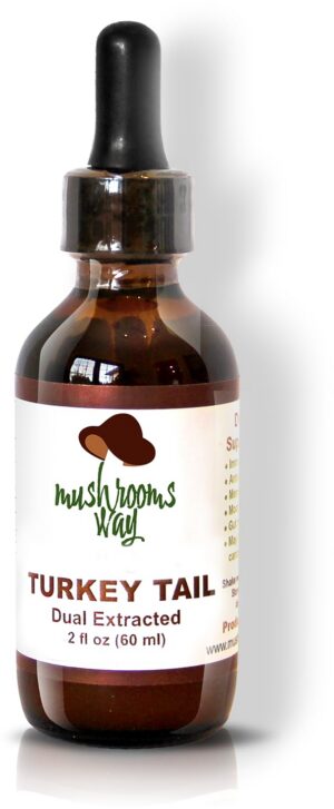 Version 1.0.0 Botella de suplemento de Cola de Pavo para inmunidad