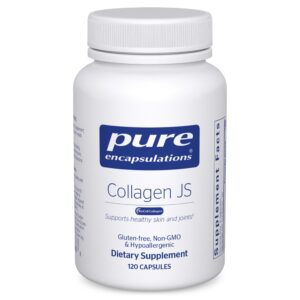 Frasco blanco con etiqueta Pure Encapsulations Collagen JS