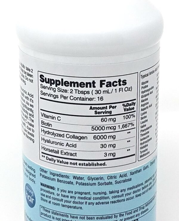 Etiqueta del colágeno líquido Earth Creation