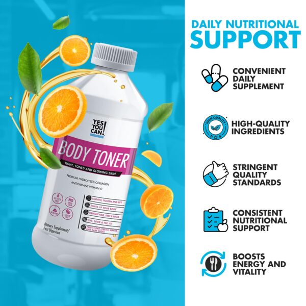 Etiqueta frontal de Yes You Can colageno líquido