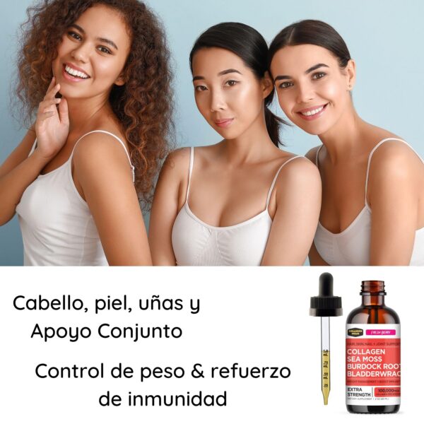 Version 1.0.0 Frasco y etiqueta del producto colágeno líquido