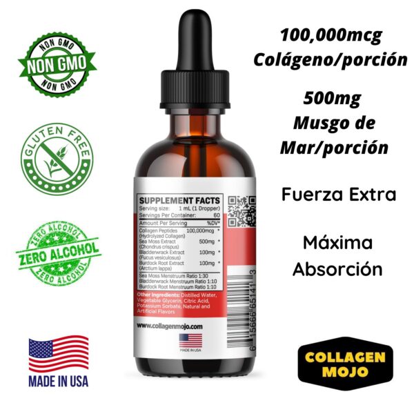 Version 1.0.0 Frasco de colágeno líquido con gotero