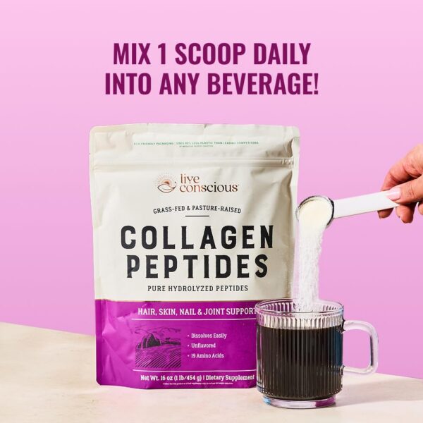 Etiqueta trasera de colágeno Live Conscious