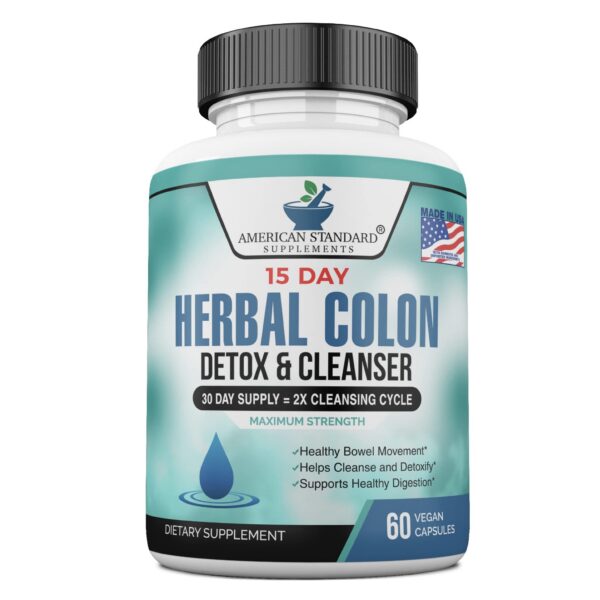 Colon Cleanse American Standard 60 cápsulas suplementarias