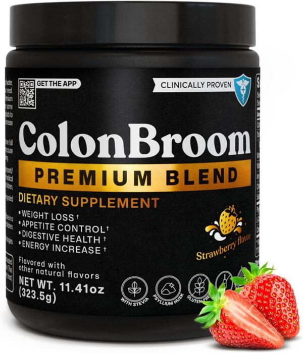 ColonBroom polvo fibra psyllium sabor fresa salud intestinal