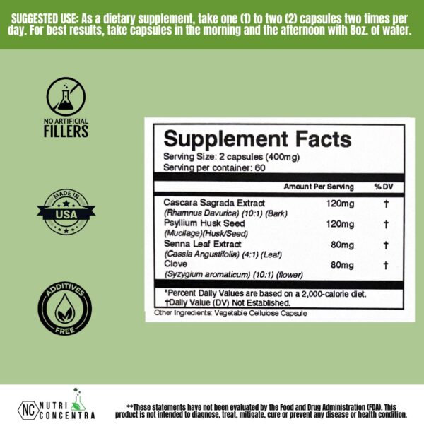 Version 1.0.0 Detalle cápsulas ColonDetox+ limpieza colon natural