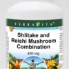 Combinación de hongos Shiitake y Reishi en cápsulas