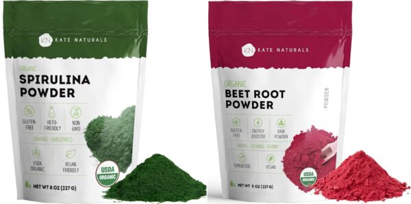 Combo-polvo-orgánico-espirulina-y-remolacha-Kate-Naturals
