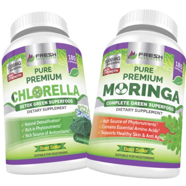 Version 1.0.0 Combo suplemento superalimento verde chlorella y moringa