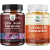 Combo vegano Natures Craft gomitas cúrcuma y limpieza ácido úrico