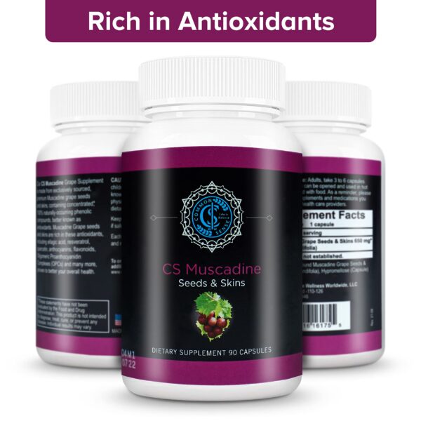 Detalle cápsulas extracto de semilla y piel de uva