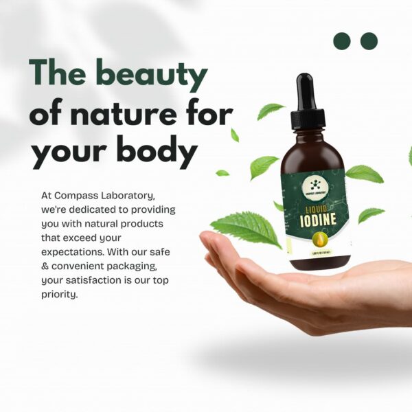 Etiqueta de producto yodo Compass Laboratory