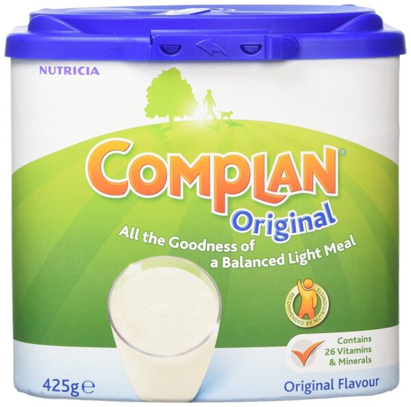 Complan bebida nutritiva sabor original 425 g frasco frontal