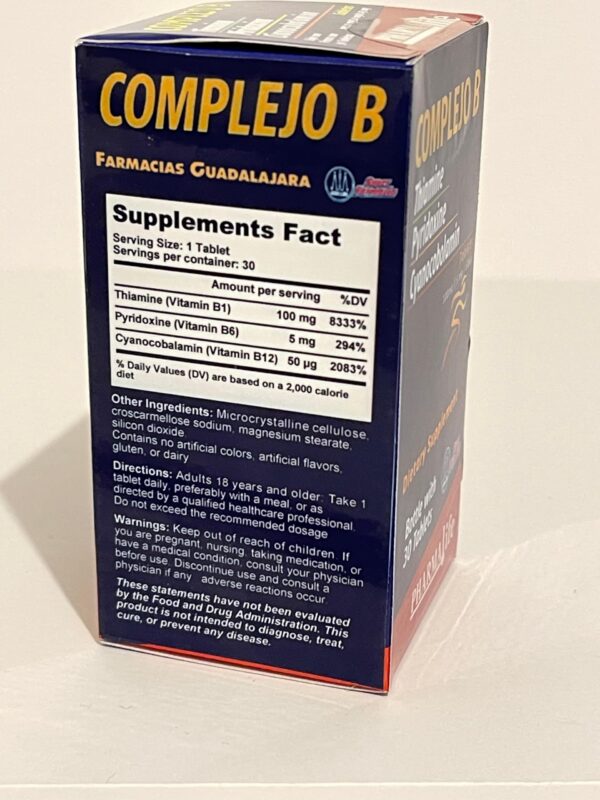 Frente del envase de Complejo B