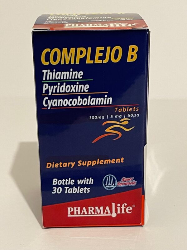 Frasco de Complejo B 30 tabletas
