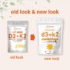 Version 1.0.0 Complejo vitamina D3 K2 2 en 1 Micro Ingredients para salud ósea y vitamina