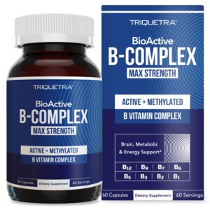 Version 1.0.0 Complejo vitaminas b bioactivo suplemento en cápsulas Triquetra Health