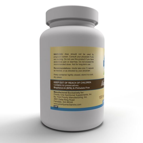 Version 1.0.0 Complemento alimenticio Priority One Aloe Complex cápsulas