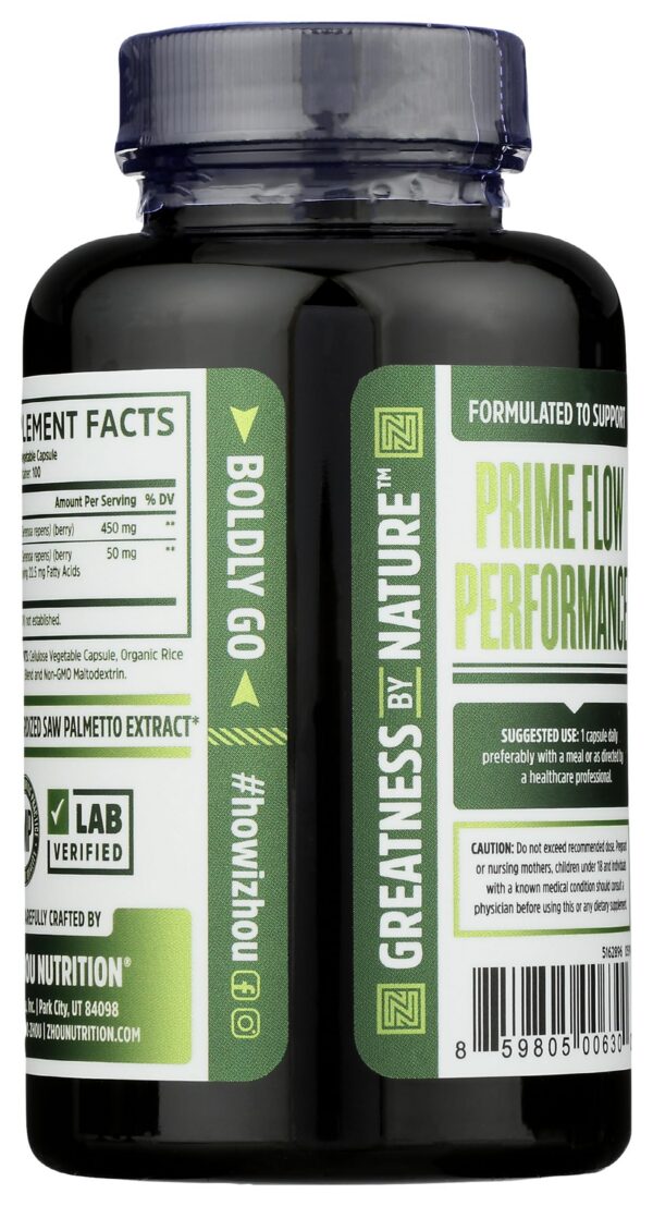 Complemento Saw Palmetto ZHOU NUTRITION apoyo prostata fluido urinario