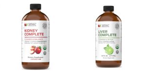 Frasco de Kidney Complete y Liver Complete