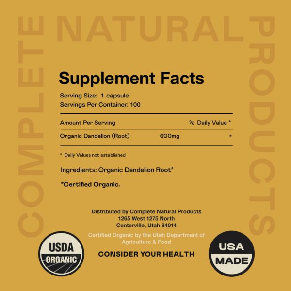 Version 1.0.0 Envase cápsulas diente de león Complete Natural Products