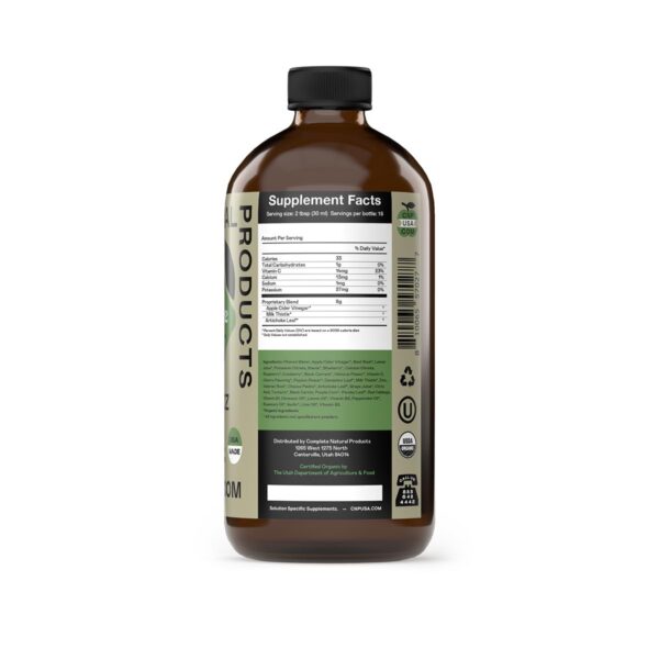 Etiqueta Complete Natural Products Liver Complete con ingredientes naturales