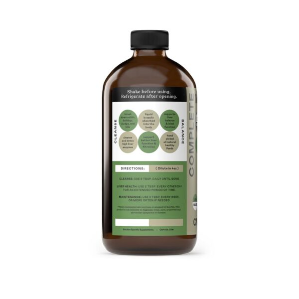 Frasco frontal Complete Natural Products Liver Complete para cuidado hepático