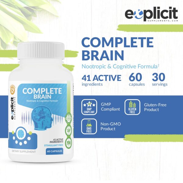 CompleteBrain suplemento con 30 porciones detalle