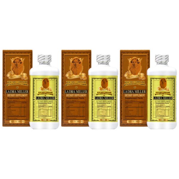 Version 1.0.0 Compuesto vegetal La Dra Miller botella 16 oz paquete 3