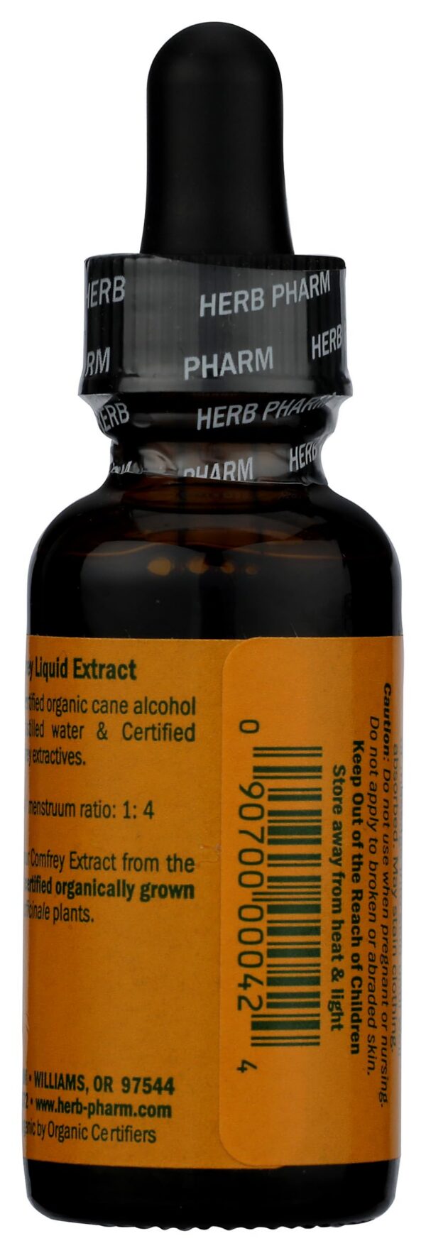 Consuelda orgánica extracto Herbal Herb Pharm etiqueta frontal