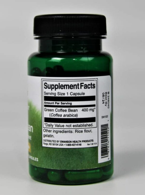 Contenedor cápsulas café verde Swanson lateral