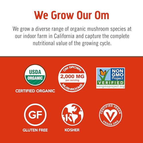 Contenido bolsas individuales bebida polvo Om Mushroom Superfood