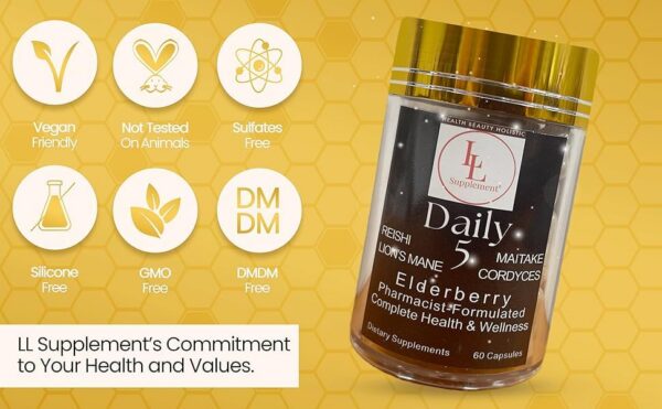 Contenido cápsulas Daily 5 suplemento antioxidante