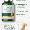contenido cápsulas extracto ginseng en frasco Carlyle 200 unidades