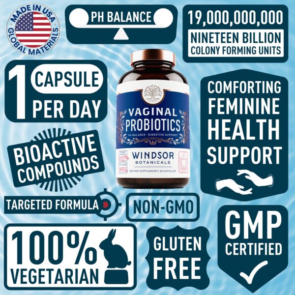 Contenido cápsulas probióticos para salud femenina
