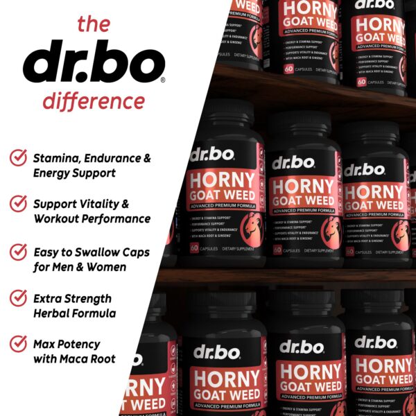 Contenido de cápsulas suplemento Horny Goat Weed DR. BO