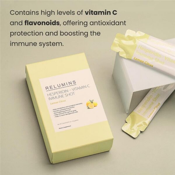 Version 1.0.0 Contenido líquido vitamina c shot Relumins sabor limón