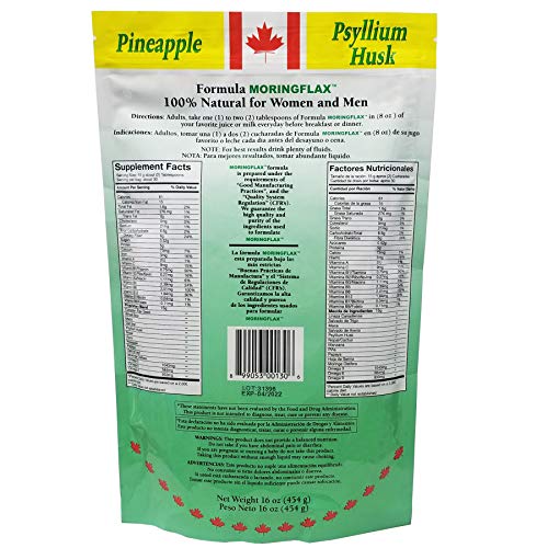 Contenido Moringflax con linaza garcinia moringa combinación