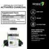 Contenido Renew Actives carbón activado en cápsulas vegetales