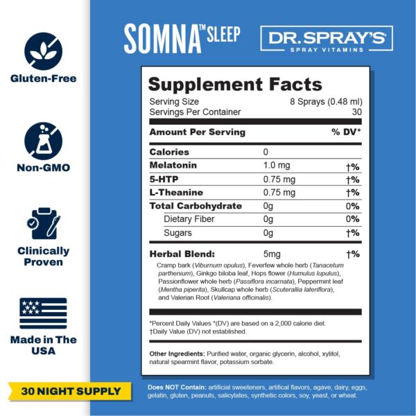 contenido spray melatonina dr sprays sabor natural